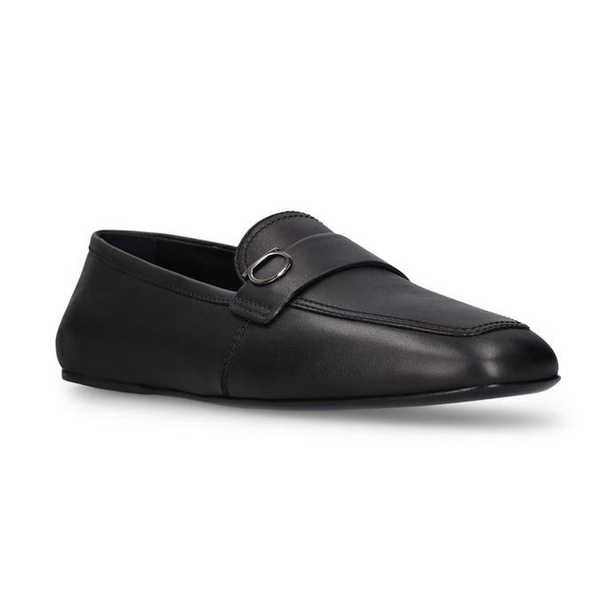 Salvatore Ferragamo Brown Calfskin Slip-On Loafers