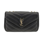 Saint Laurent Black Lamb Ovis Aries Aries Shoulder Bag