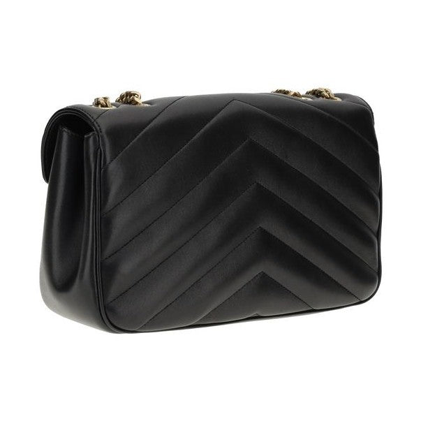 Saint Laurent Black Lamb Ovis Aries Aries Shoulder Bag