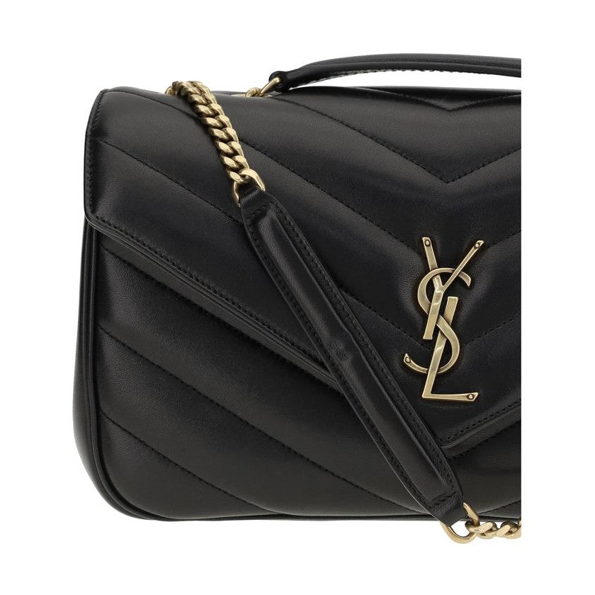 Saint Laurent Black Lamb Ovis Aries Aries Shoulder Bag