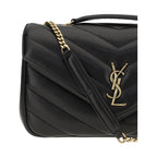 Saint Laurent Black Lamb Ovis Aries Aries Shoulder Bag