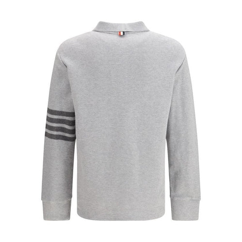Thom Browne Gray Cotton Polo Shirt