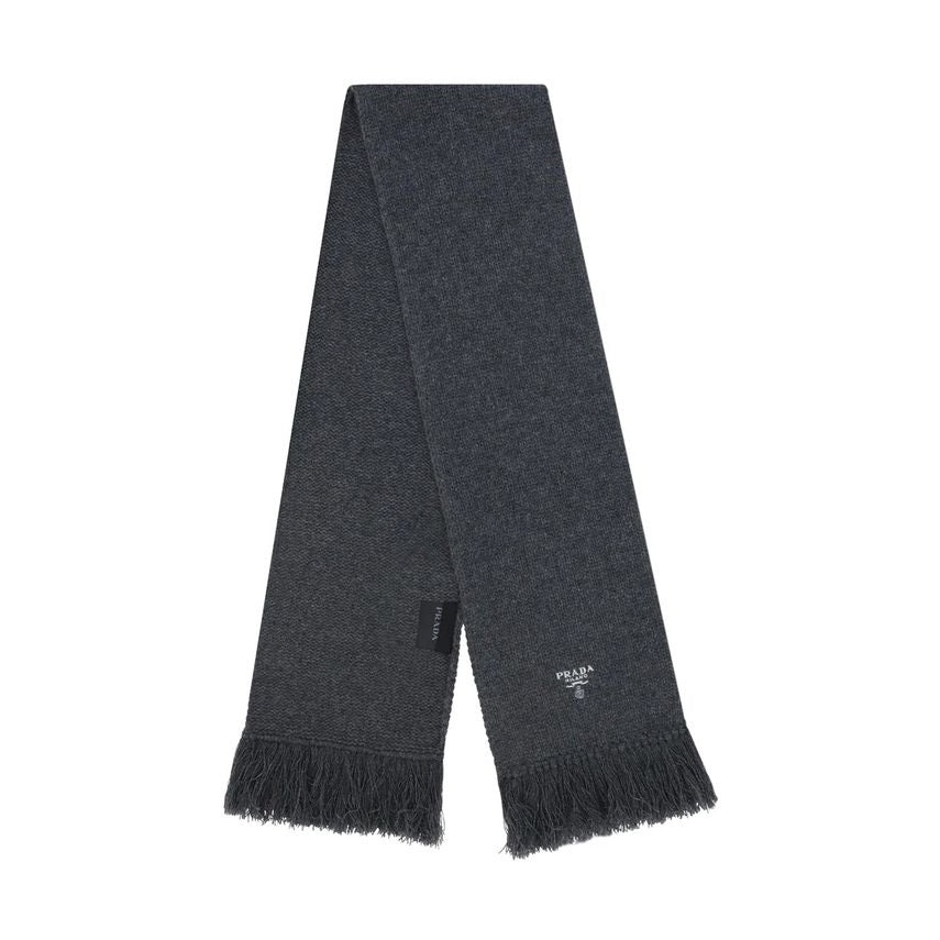 Prada Gray Cashmere Scarf