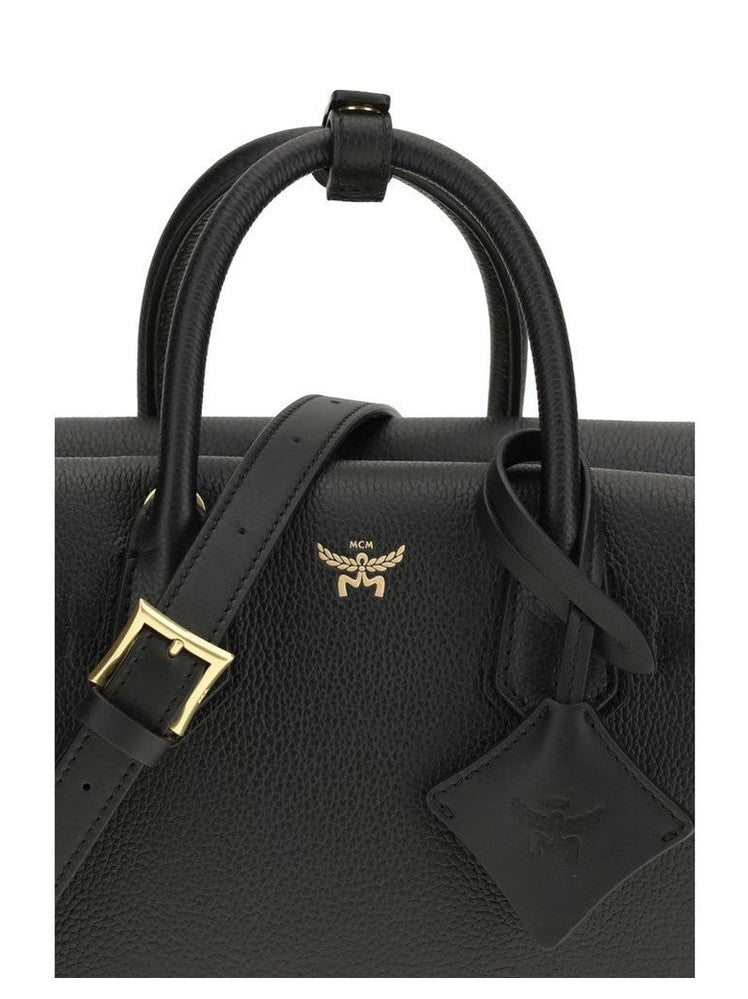 MCM Black Calf Leather Bos Taurus Handbag