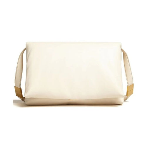 Marni White Calfskin Shoulder Bag