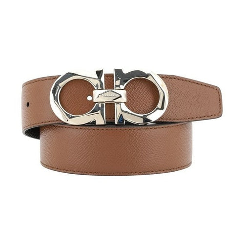 Ferragamo Brown Calf Leather Bos Taurus Belt