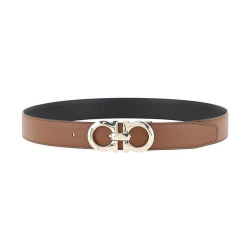 Ferragamo Brown Calf Leather Bos Taurus Belt