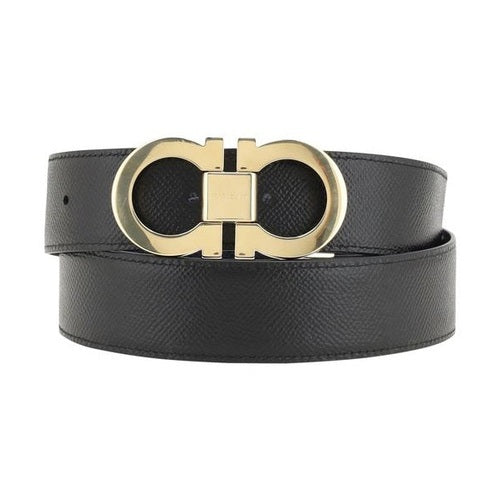 Ferragamo Blue Calf Leather Bos Taurus Belt