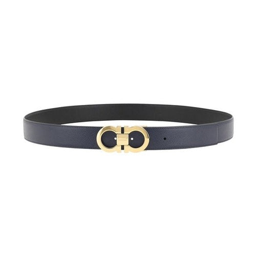 Ferragamo Blue Calf Leather Bos Taurus Belt