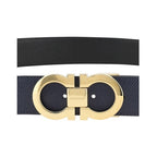 Ferragamo Blue Calf Leather Bos Taurus Belt