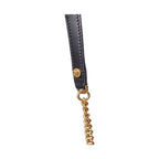Versace Black And White Leather And Textile Shoulder Bag