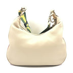 Gucci Aria Calfskin Web Large Attache Shoulder Bag Beige