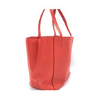Celine Cabas Phantom Red Pebbled Leather Tote Bag