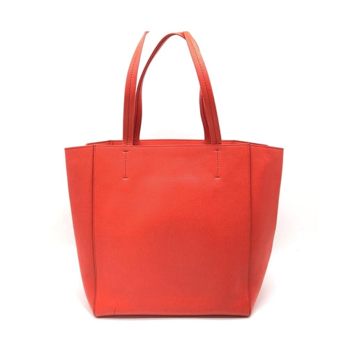 Celine Cabas Phantom Red Pebbled Leather Tote Bag