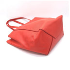 Celine Cabas Phantom Red Pebbled Leather Tote Bag
