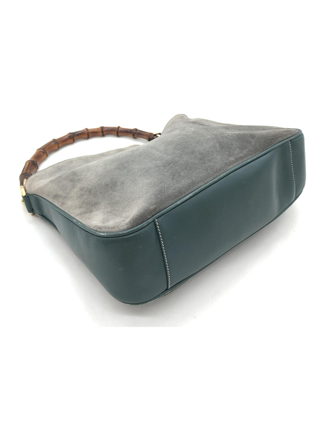 Gucci Bamboo Suede Shoulder Bag
