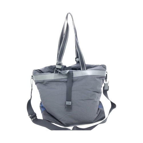 Bottega Veneta Black And Blue Nylon Convertible Tote