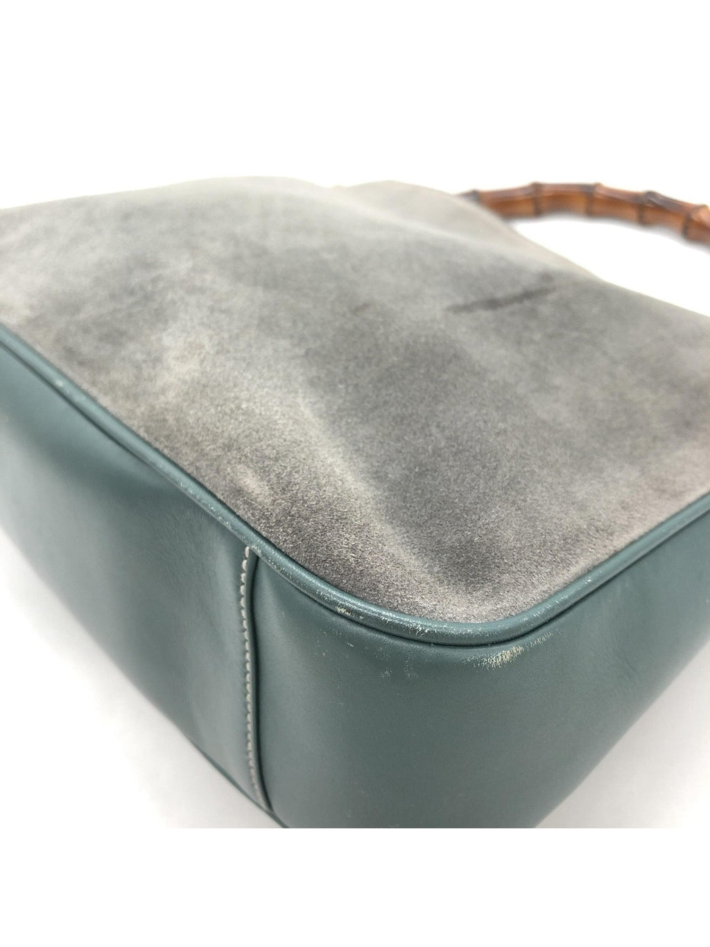 Gucci Bamboo Suede Shoulder Bag