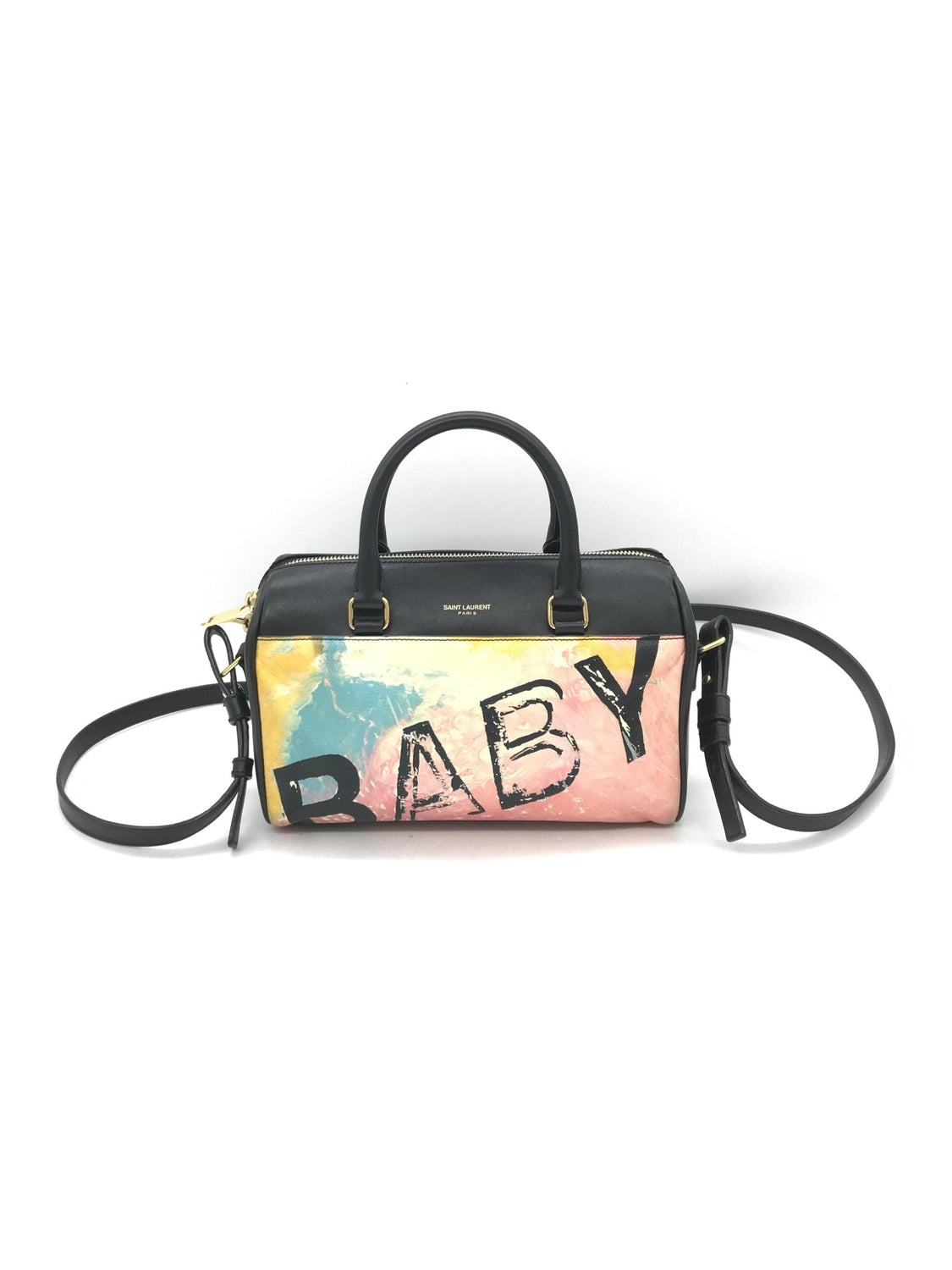 Saint Laurent Baby Duffle Colorful Printed Leather Bag