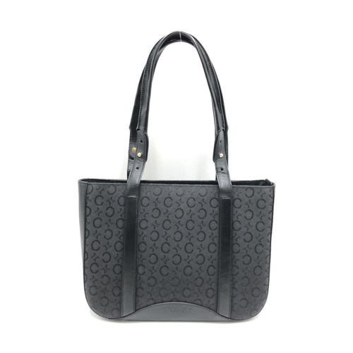 Celine Black C Macadam Canvas Tote Bag