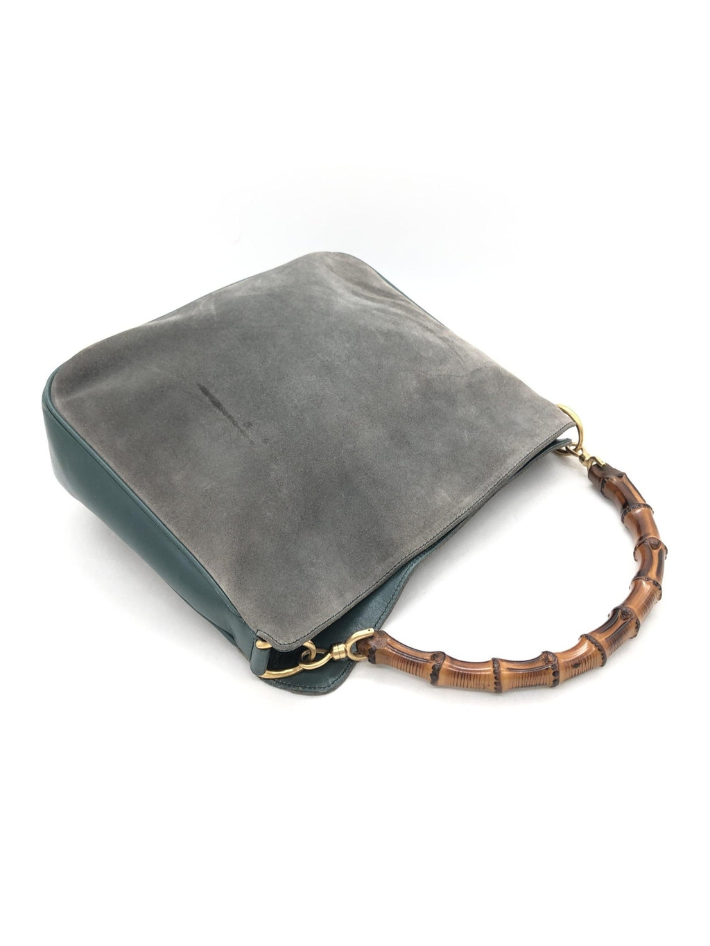 Gucci Bamboo Suede Shoulder Bag