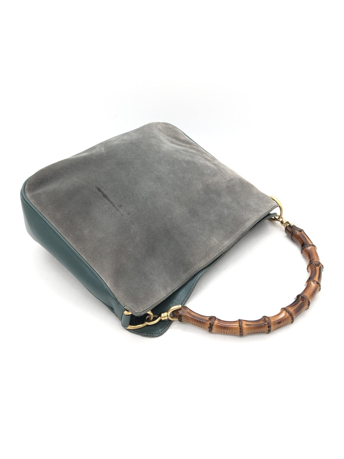 Gucci Bamboo Suede Shoulder Bag