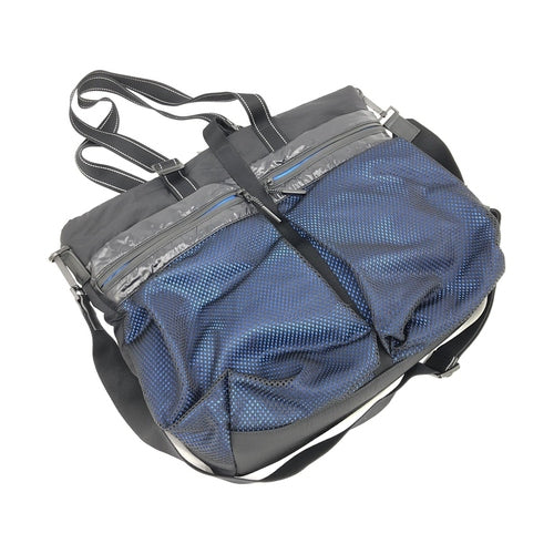 Bottega Veneta Black And Blue Nylon Convertible Tote