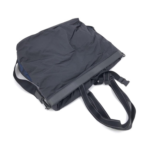 Bottega Veneta Black And Blue Nylon Convertible Tote