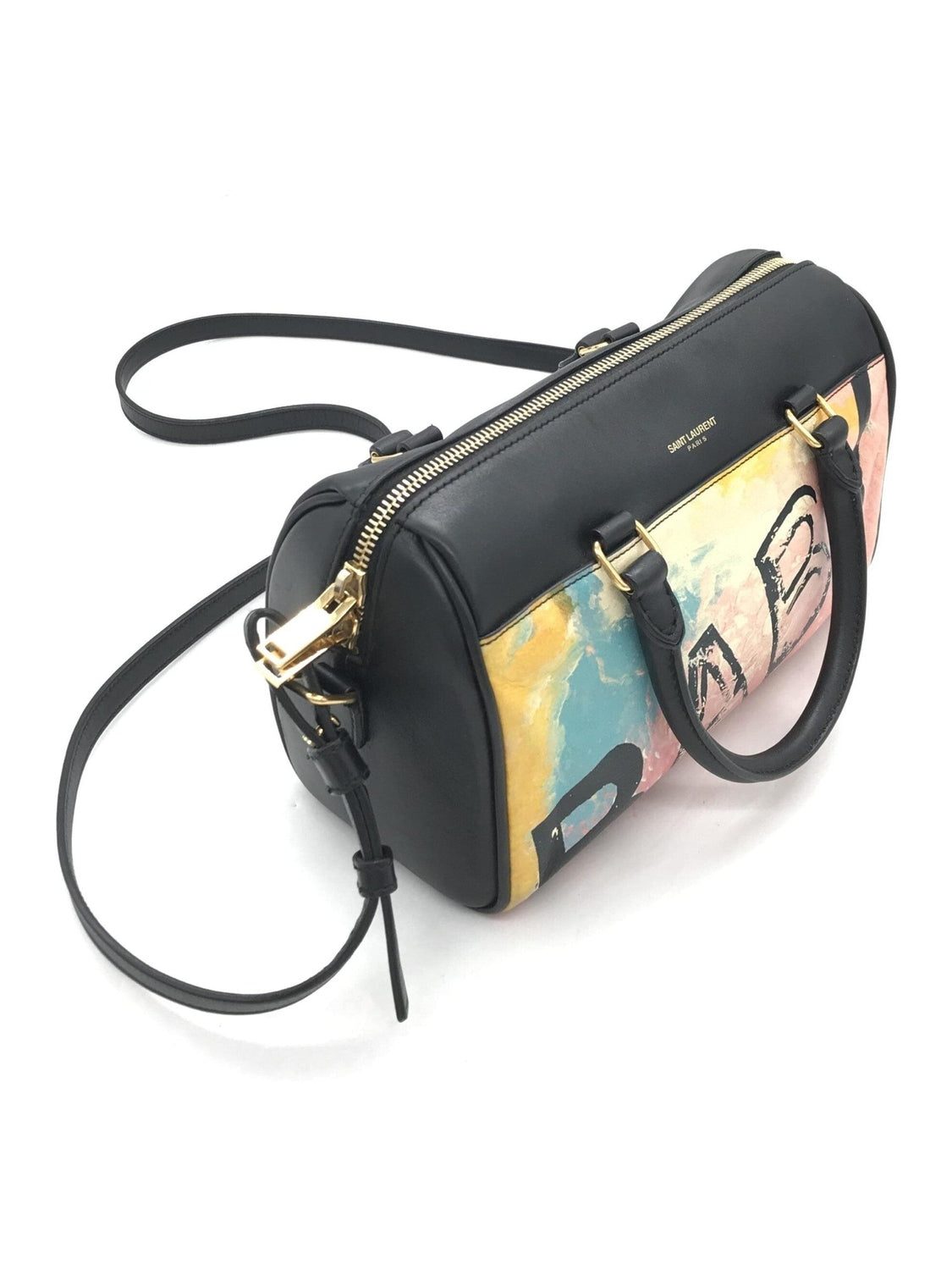 Saint Laurent Baby Duffle Colorful Printed Leather Bag