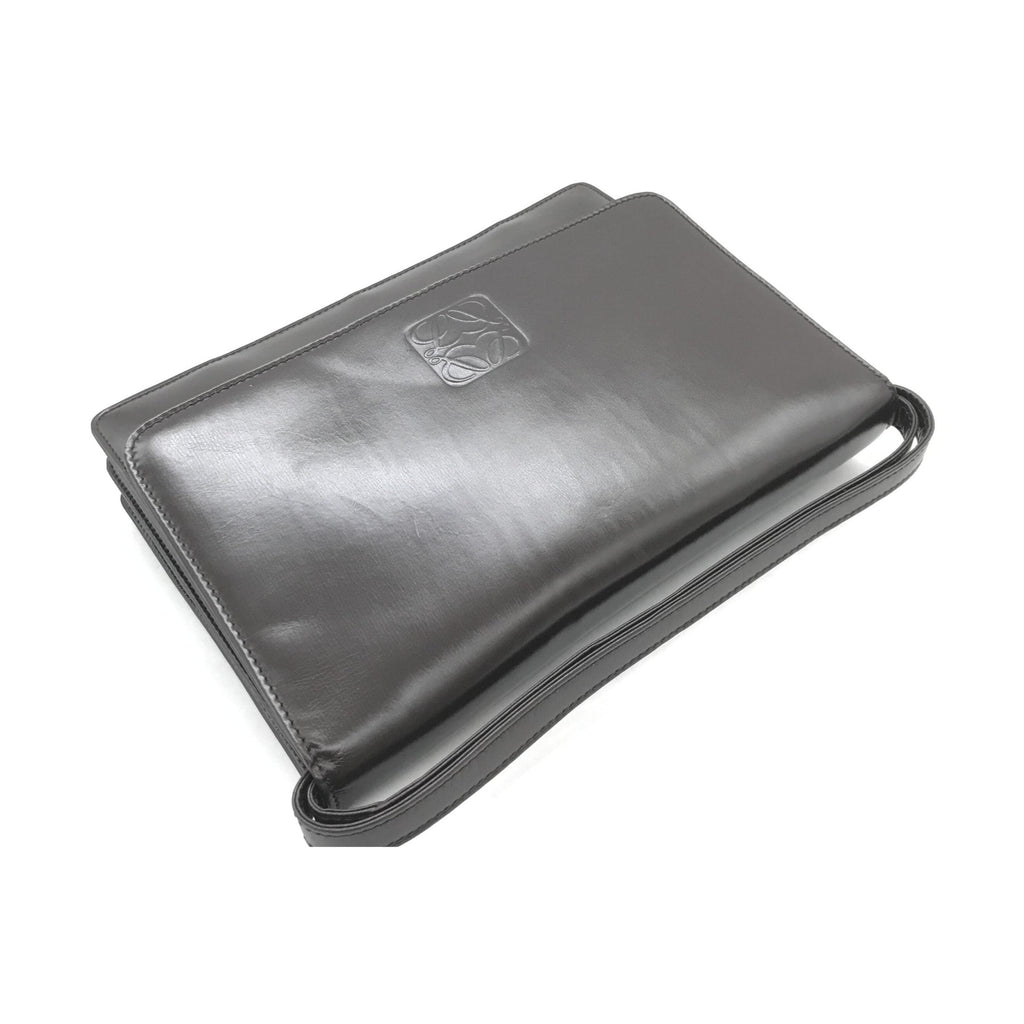 Loewe Black Leather Shoulder Bag