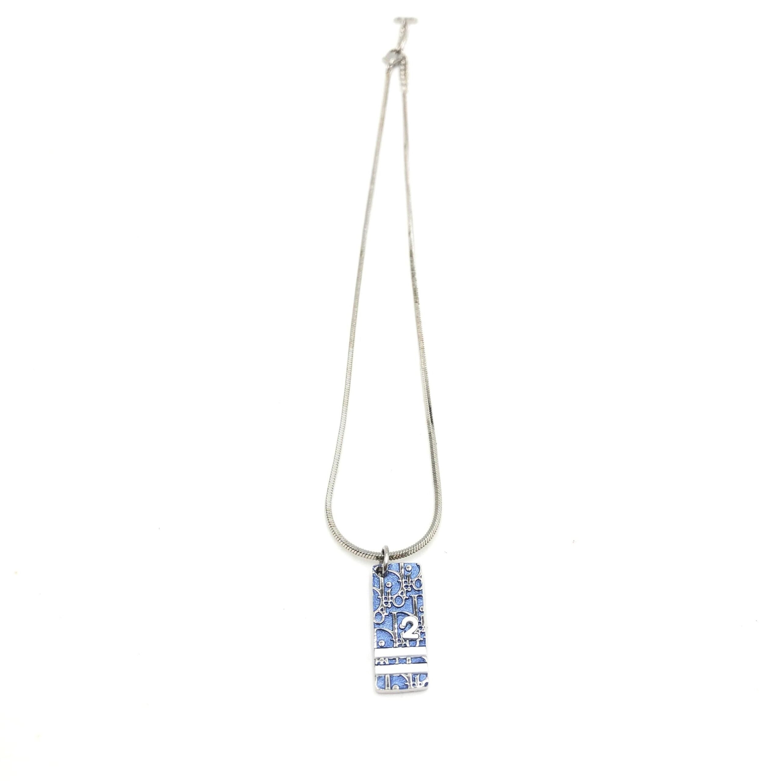 Christian Dior Blue Trotter Pendant Necklace