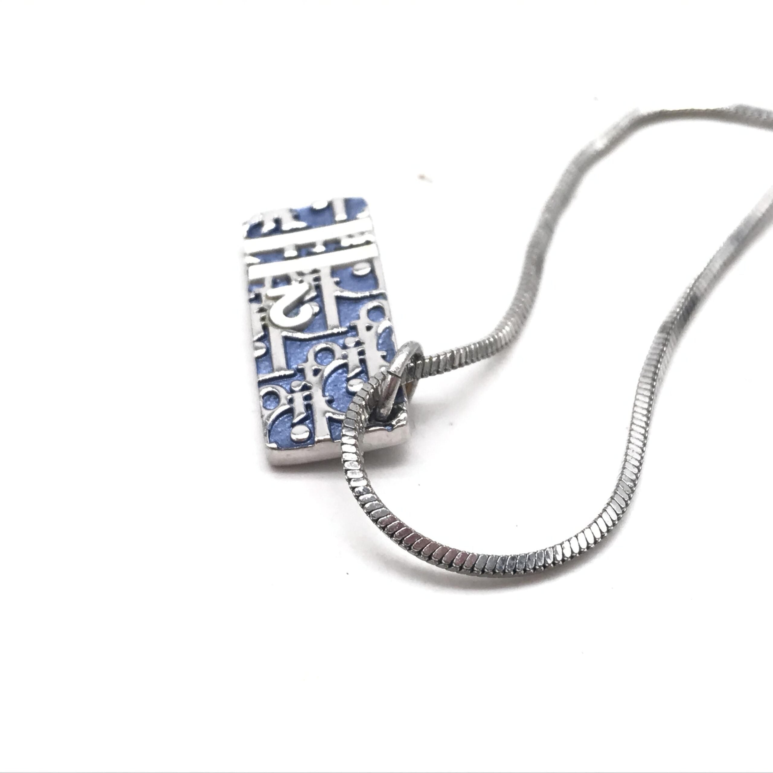 Christian Dior Blue Trotter Pendant Necklace