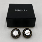 Chanel CC Button Clip-On Earrings
