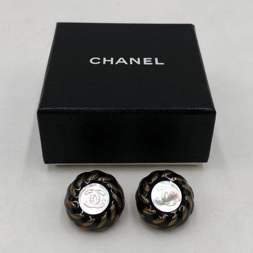 Chanel CC Button Clip-On Earrings