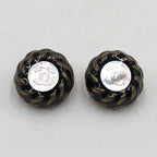 Chanel CC Button Clip-On Earrings