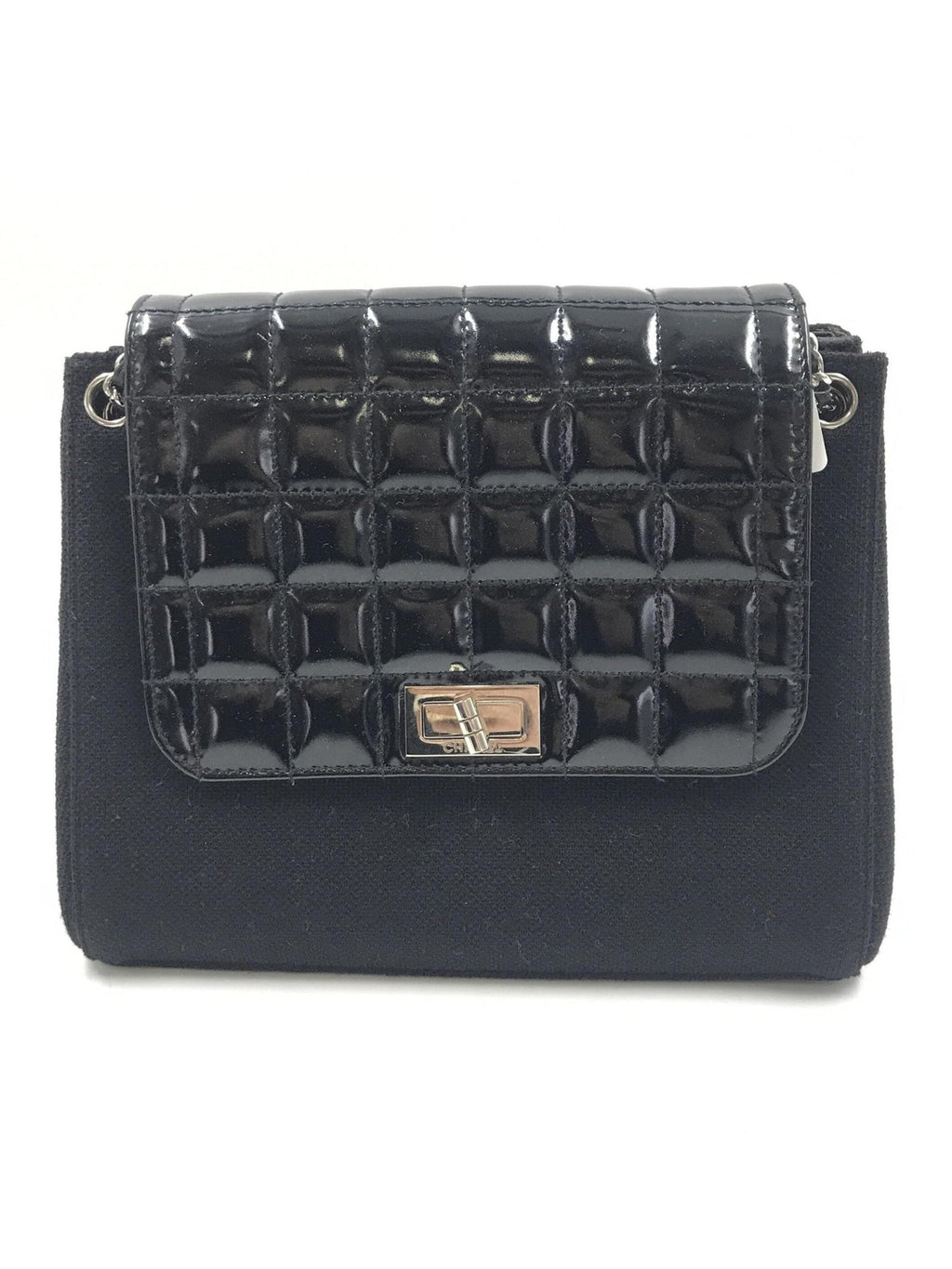 Chanel Chocolate Bar Patent Leather Shoulder Bag