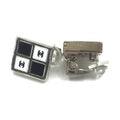 Coco Mark Earrings Black/White/Silver
