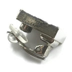 Chanel Coco Mark Earrings Black/White/Silver