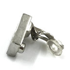 Chanel Coco Mark Earrings Black/White/Silver