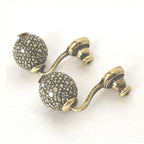 Christian Dior Crystal Embellished Metal Bee Earrings