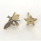 Christian Dior Crystal Embellished Metal Bee Earrings