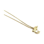 Christian Dior Dolphin Motif Rhinestone Gold Plated Necklace