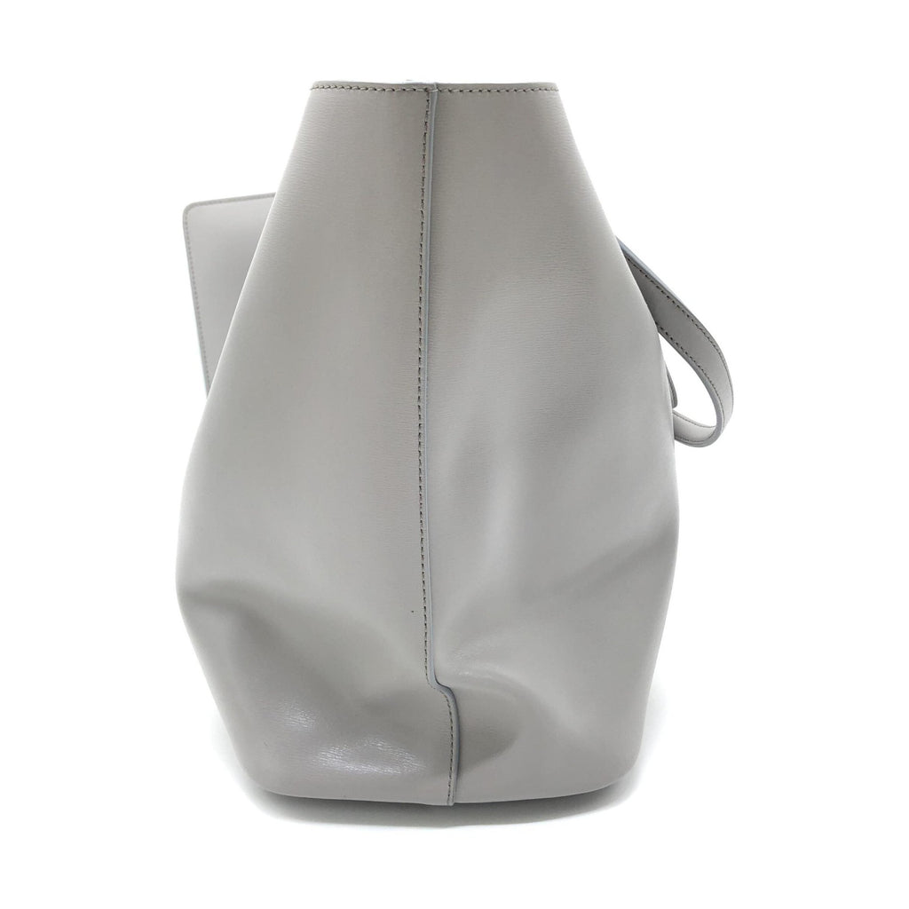 Salvatore Ferragamo Gancio City Light Grey Leather Tote Bag