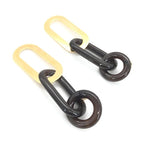 Hermès Gold Plated And Black Chain Link Earrings