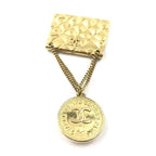 Chanel Gold Plated Bag Motif Brooch