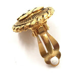 Chanel Gold Plated CC Clip On Earrings