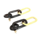 Hermès Gold Plated And Black Chain Link Earrings