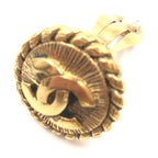 Chanel Gold Plated CC Clip On Earrings