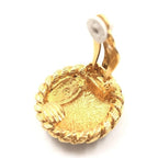 Chanel Gold Plated CC Clip On Earrings
