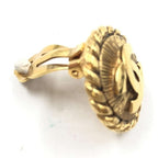 Chanel Gold Plated CC Clip On Earrings